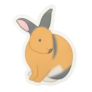 Sitting Harlequin Bunny Sticker