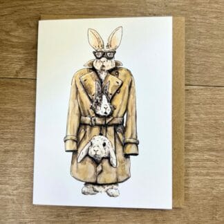 Imposter Sneaky Bunnies Greeting Card